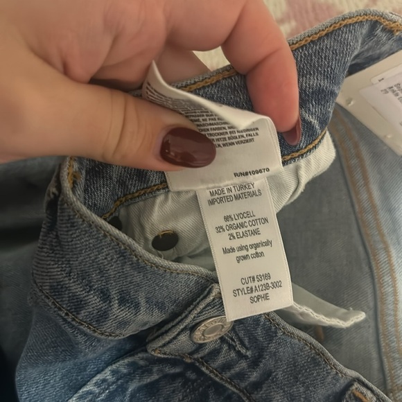 NWT AGOLDE - SOPHIE MID RISE ANKLE in Coastal - Picture 10 of 12